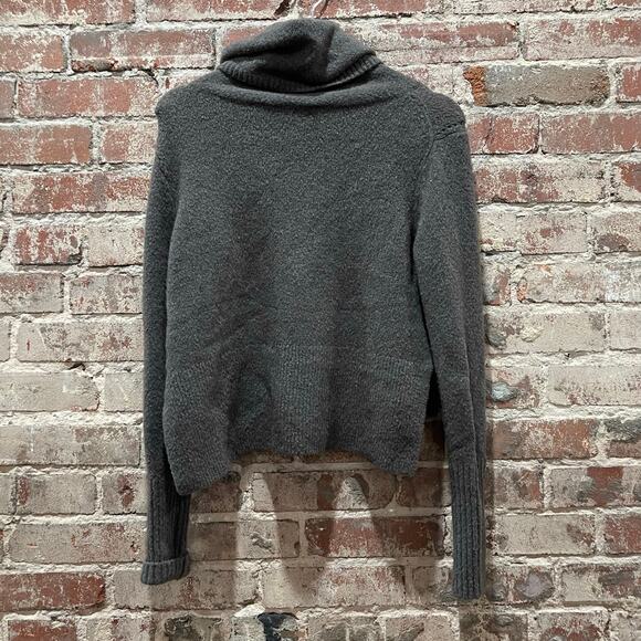 All Saints Wool Blend Brown Cropped Turtleneck Sweater Size Small - Picture 5 of 7